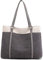 zhongningyifeng Bolso grande de lona para mujer, bolso de hombro para viajes, trabajo, múltiples bolsillos (grey)
