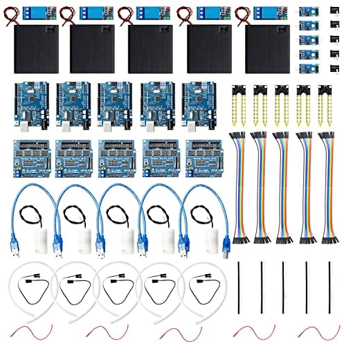 AZDelivery 5x Pflanzen-Bewässerung-Set V 5.0 SENSOR Automatisches Bewässerungsmodul DIY-Bausatz Bodenfeuchte-Erkennung automatische Wasserpumpe