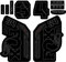 BERFFX Fahrradgabel-Aufkleber F-O-X 34 FAC-to-RY Vorderradgabel-Aufkleber Mountainbike-Aufkleber Personalisiert Individuell Wasserdicht (Color : Black-Gray)