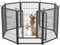 HOMIDEC Dog Pen, 8 Panel Puppy Pen with Door, High 80cm Indoor/Outdoor Pet Exercise Playpen, Portable Detachable Animal Run Enclosures for Dogs, Puppies, Cats, Rabbits and Other Animals (Silvery)