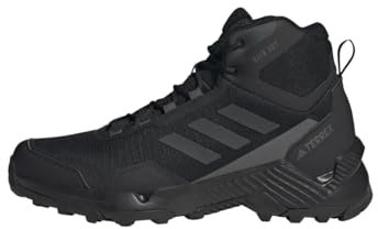 adidas Hombre Eastrail 2.0 Mid RAIN.RDY Waterproof Hiking Shoes, Core Black / Carbon / Grey Five, 40 EU