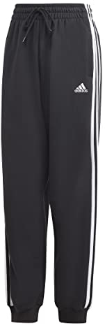 adidas Damen Essentials 3-Stripes French Terry Loose-Fit Pants, Black/White, S