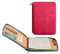 BLUNOA Schreibmappe A5 Konferenzmappe Leder Dokumentenmappe Mit Reißverschluss Geschäfts Organizer Mit Schreibblock Kartenhalter Stifthalter Für Damen Und Herren (Color : Pink)