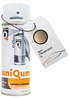 uniQum Autolack Spraydose für SEAT PYRAMID GOLD I2 Autolack Reparatur 400 ml
