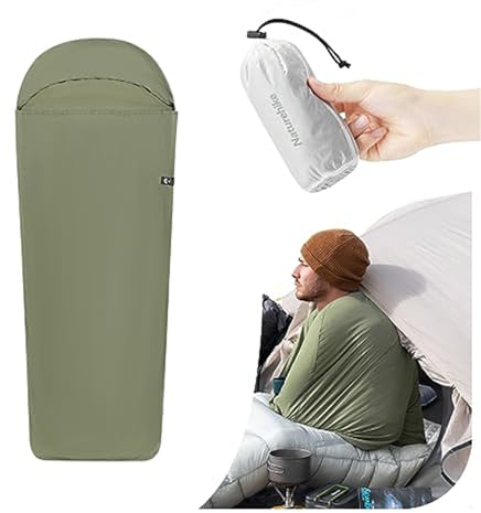 Naturehike Schlafsack-Einlage, Ultraleicht, 4,51 Unzen – Schlafsack für Erwachsene und Reiseschlafsack, Reiselaken und Campinglaken für Rucksacktouren, Hotels, Hostels, bequem und pflegeleicht
