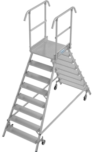 KRAUSE | Escalera con tarima | Acceso por Ambos Lados | 2 x 8 peldaños