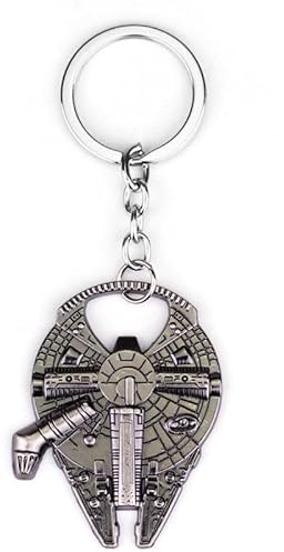 BANSHAN Rebel Alliance Star Wars Millennium Falcon Metal Multi functional Keychain Bottle Opener