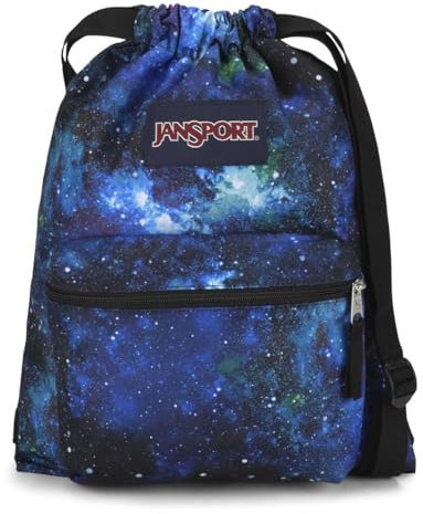 JANSPORT DRAWSACK Small Backpack, Cyberspace Galaxy (Black)