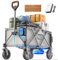 Litheli Carrello Elettrico, Carrello Pieghevole con Ruote Portatutto da 20cm, Capacità 200L, Carico di 60kg, 2 Freni, Adatto per Campeggio, Giardino, Spesa (1 Batteria + 1 Piano da Tavolo)