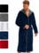 Morgenstern Bademantel Herren Kapuze 100% Baumwolle Frottee OEKO-TEX Velours Morgenmantel Lang Finn Dunkelblau-Grau XL