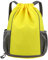 FAVORTALK Sportbeutel Mädchen Sportrucksack Damen Turnbeutel Rucksack Wasserdicht Große Kapazität String-Rucksack mit Schuhfach Drawstring Bag für Schwimmen Reisen Yoga Sport Gelb - JSB030-07