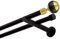 Gardinenstange 400 cm lang 2-läufig schwarz -gold Vorhangstange 19 mm Wandbefestigung