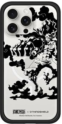 RhinoShield Modulare Case kompatibel mit MagSafe für [iPhone 15 Pro Max] | Mod NX Überragender Magnet, strapazierfähige Schutzhülle 3.5M / 11ft Fallschutz - Schwarz [One Piece/Gear 4th Snakeman B&W]