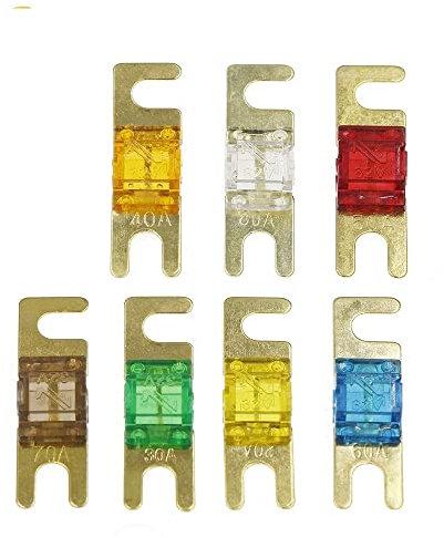 Sicherung Vergoldete Stud Auto Sicherungen Mini Auto Stereo Audio AFS Sicherung 20A 30A 40A 50A 60A 70A 80A 100A 125A 150A 32V Auto Sicherung Sicherungen Heißer(20a)