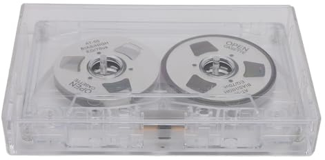 Leeres Kassettenband, Reel to Reel, 50 Minuten Doppelseitiges Metall Tonaufnahmeband mit Transparenter Box, für Musikaufnahmen (Silber)