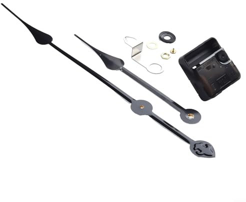 Lange Zeiger, hohes Drehmoment, leises Quarz-Uhrwerk, DIY-Wanduhr-Mechanismus, Motor-Ersatz für Reparaturteile, Wanduhr-Uhrwerk (Schwarz 2)