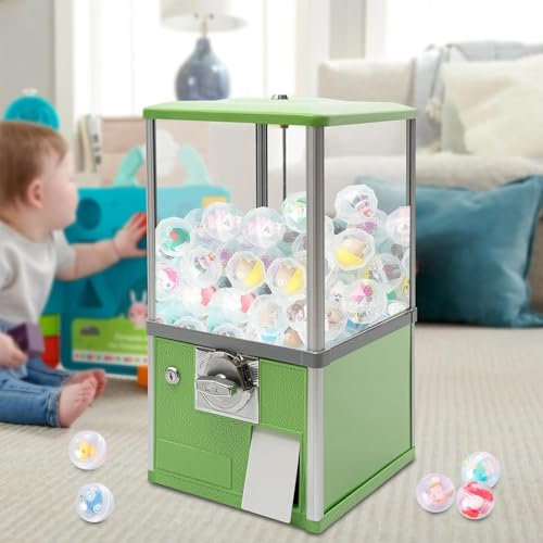 Kapselmaschine mit Münzschlitz, Verkaufsautomat für Supermarkt, Park, Spielplatz - Kommerzielle Kaugummi-Maschine mit stabilem Spender für Bälle, Süßigkeitenmaschine