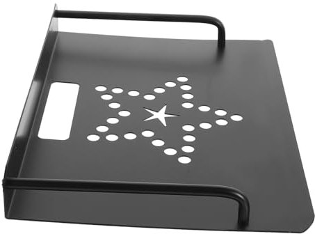 DOITOOL Wall-mounted Projector Shelf with Ventilation Metal Router Rack for Projector and Router Organization Easy Installation Black Single Layer