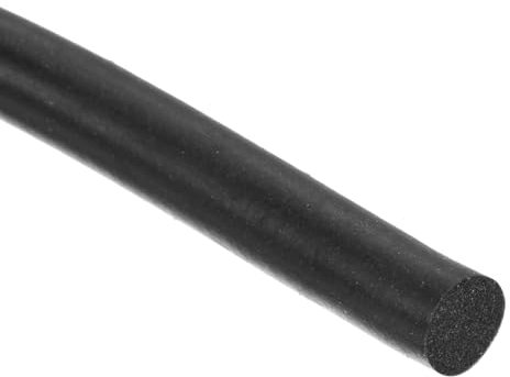 QUARKZMAN Fugenfüllprofil Silikon Dichtschnur 8mm OD 2,5m 8ft Fugendichtband Rundschnur Schwammgummi Fugendichtschnur für Lager, Schaumrohrisolierung, Abdichtung Fensterfugen, Schwarz