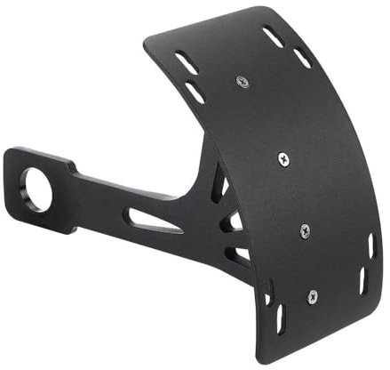 Motorrad Kennzeichenhalter Seitlicher Motorrad Kennzeichenhalter Tag Halterung Motorrad Schwarz Gebogen Tail Tidy Fender Eliminator