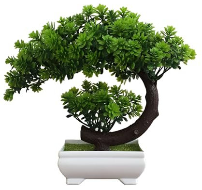 Bonsaï Artificiel Fausse Plante en Pot, RoadLoo 1 Pièce Arbres Artificiels Décoratifs en Pot pour La Maison Bonsaï Artificiel Réaliste Plantes Intérieur pour Balcon Jardin Bureau Ornements