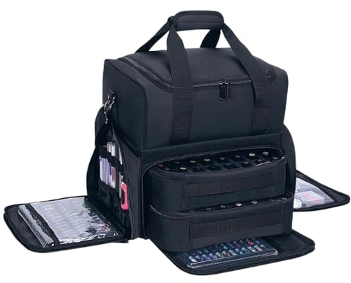 Borsa Organizer per Smalti - Zaino Multistrato per 70 Bottiglie, Prodotti e Strumenti per Manicure