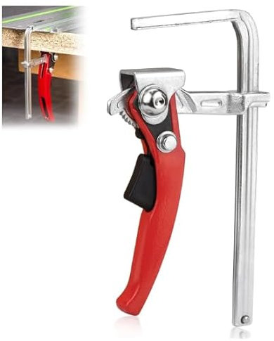 2 Stück Schraubzwingen Führungsschiene 160 x 60 mm: Führungsschiene Zwinge Ganzstahl Tischzwinge zum Schleifen Schneiden mit 160mm Kapazität und 60mm Kehlentiefe