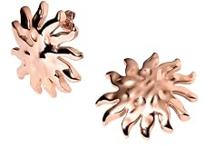 Purelei® Iconic Sun Ohrringe – Ohrstecker mit strukturiertem Sun-Design – 14K/18K vergoldeter Edelstahl – eleganter Statement-Schmuck – Wasserfest (Rosegold)