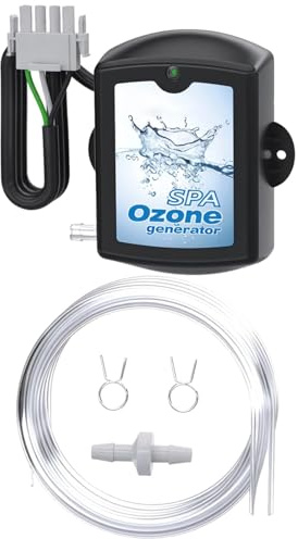 byepica Generator Ozonator für Kalttauchen, 50 mg/h Ausgang, 110-240 V unterstützt, Whirlpool-Ozon und Kalttauch, inklusive Rückschlagventil und Schlauch PVC