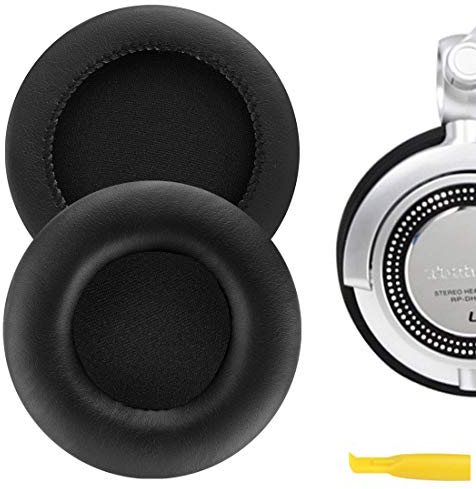 Geekria Earpad for Technics RP-DH1200 DJ, Sony MDR-V700, Z700, V700DJ, ATH-T2, ATH-PRO700 Headphones Replacement Ear Pad/Ear Cushion Earpads Repair Parts (Black Leather)