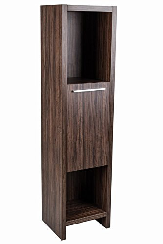 Aquariss 1600mm FreeStanding Bathroom Cabinets Tall Slim Bathroom Storage Unit Walnut