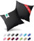 Buymax® Kissenbezug 40x80 cm (2er-Set) 100% Jersey Baumwolle - Kissenbezüge für Kissen 40 x 80 cm - Schwarz - Kopfkissenbezug mit Reißverschluss - Kissenhülle - Oeko-Tex Zertifiziert
