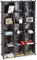 Relaxdays Steckregal aus Kunststoff, erweiterbares Regalsystem, 15 belastbare Fächer, individuelles Standregal, schwarz