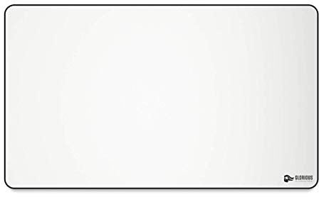 Glorious Gaming Alfombrilla de tela (XL extendida) - Bordes cosidos, superficie lisa para velocidad y control, base antideslizante, lavable a máquina, grande (610 x 360 x 3 mm) - Blanco
