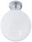 LITECRAFT Preston Ceiling Light Bathroom Semi Flush with White Globe Shade - Polished Chrome (1 Light)