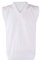 DIGITAL SPOT Mens Bowling White Knitted Ribbed Sweater Adult Sleeveless V Neck Lawn Bowl Top White Large