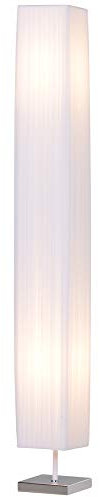 HOMCOM Lampada da Terra Lampada Piantana da Terra Design Moderna Salotto Tessuto 14×14×120cm Bianco