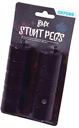 Oxford TN1774 BMX FREESTYLER BIKE STUNT FOOT GRINDING PEGS TRICK NUTS FOR STANDARD 3/8 10mm AXLES,110mm LONG, EXCELLENT FOR PERSON WHO HAS OR IS GETTING A BMX