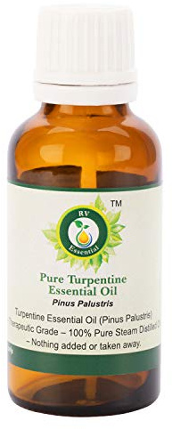 Terpentin ätherische Öl | Pinus palustris | Zum Malen | Terpentin Öl | Zur Schmerzlinderung | 100% reines natürlich | Dampf destilliert | Turpentine Essential Oil | 15ml | 0.507 Unzen By R V Essential