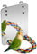 Bird Mirror Perches Rope for Cage Parrot/Budgies/Small Birds/Cockatiels/Parakeet Colorful Stand Toy