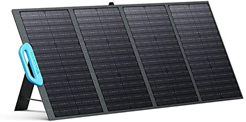 BLUETTI 120W Panel Solar, 120W para Central Eléctrica Portátil EB3A EB70 AC2A AC70 AC50B AC180 AC200L, Cargador Solar Plegable con Soportes Ajustables para RV, Corte de Energía