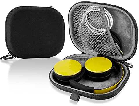 Linkidea Headphones Carrying Case Compatible with Bose, B&O, Audio-Technica, Sony Case, Protective Hard Shell Travel Bag with Cable, Charger Storage (Black)