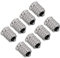 PATIKIL 8-Pack E14 bis E12 Adapter Konverter Lampenfassung Europäischer Sockel (E14) bis Kandelaberschraube (E12) Reduzierer Glühbirnenfassung silbern