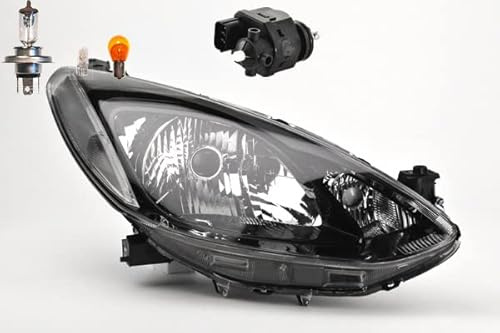 Johns, Scheinwerfer passend für Mazda 2 DE 10/2007- Rechts + Leuchtmittel m. Stellmotor