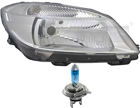 EISENFELS Set 106570489 erstellt mit Scheinwerfer rechts + COOL BLUE INTENSE H4 Leuchtmittel kompatibel mit Fabia II 542 545 5J