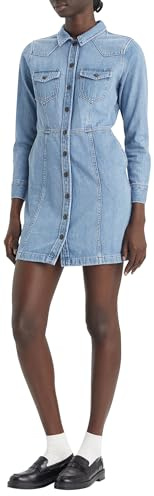 Levi's Damen Flynn Western CORE Dress MED Indigo - Worn IN, Ringing Bells 2, S