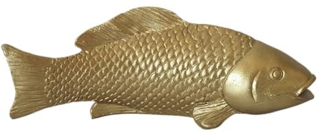 Deko Figur Fisch gold Koi Karpfen Wanddekoration Dekoobjekt Skulptur Statue 6