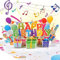 Funmo Geburtstagskarte mit Musik und Licht,Geburtstagskarte 3D,3D Pop Up Karte Geburtstag Grußkarte,Happy Birthday Karte,3D Pop Up Singende Karte,Geburtstagsgeschenk für Kinder Frau Mann