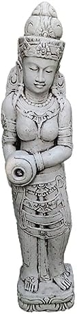 AnaParra Figura decoración Jardín para Exterior Diosa del cantaro 25x25x100cm. de hormigón Piedra para el Jardín - Peso 62Kg.