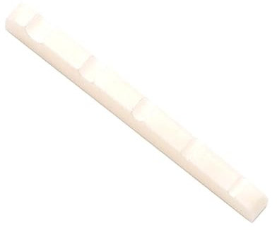 XINYIN Sillet de rechange pour guitare basse à 5 cordes en os de bétail pré-fendu, style vintage, accessoires pour basse électrique, fond plat, 5 cordes